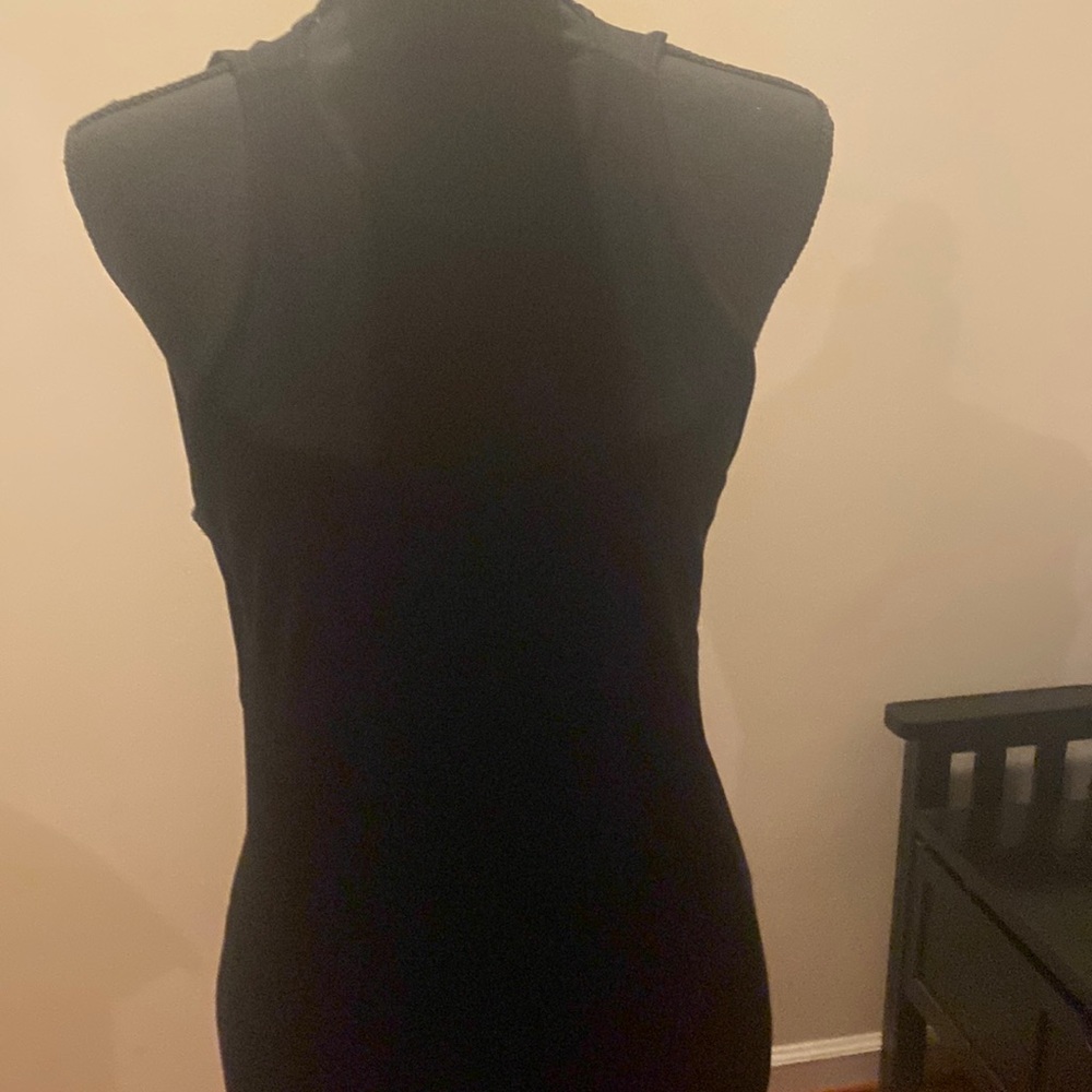 Maxi black dress with cut out mid back